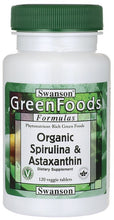 Load image into Gallery viewer, Swanson GreenFoods Formulas Non-GMO Organic Spirulina &amp; Astaxanthin 120 Veggie Tablets
