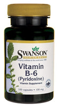 Load image into Gallery viewer, Swanson Premium Vitamin B-6 100mg 100 Capsules