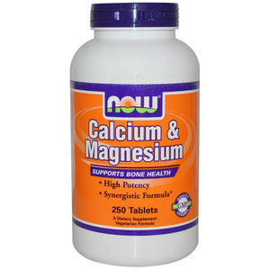 Now Foods Calcium & Magnesium 250 Tablets - Dietary Supplement