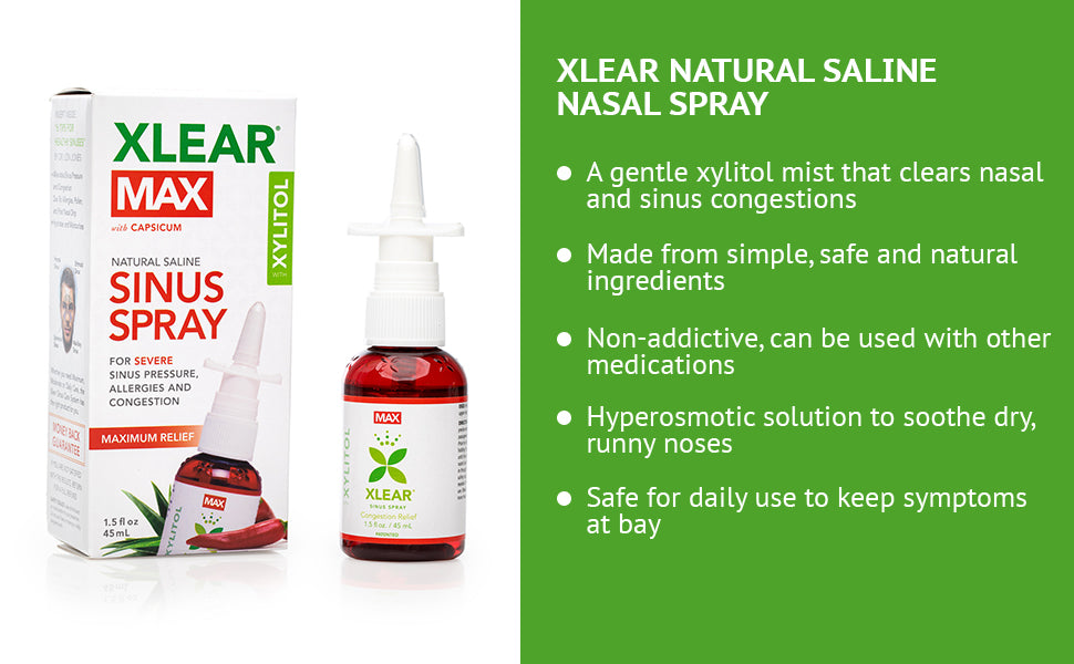 Xlear Max Nasal Spray with Capsicum 1.5fl oz