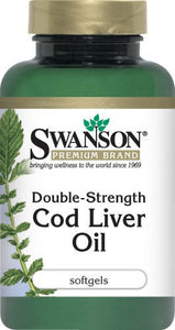 Swanson Premium Cod Liver Oil Double-Strength 30 Softgels