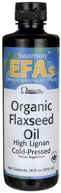 Swanson EFAs Flaxseed Oil, High Lignan (OmegaTru) 474ml