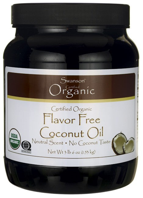 Swanson Certified Organic Flavour Free Coconut Oil 1.53kg