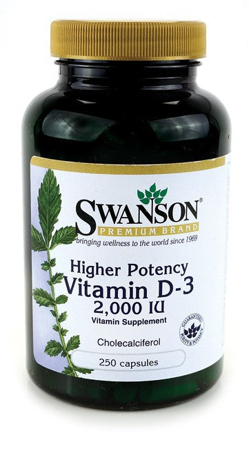 Swanson Premium High Potency Vit D-3 2,000 IU 250 Capsules
