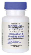 Load image into Gallery viewer, Swanson Homeopathy Indigestion/Bloating Relief 100 Tablets