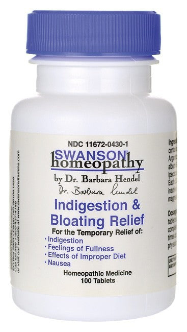 Swanson Homeopathy Indigestion/Bloating Relief 100 Tablets