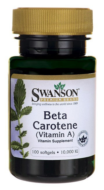 Swanson Premium Beta Carotene 10,000 IU 100 Softgels