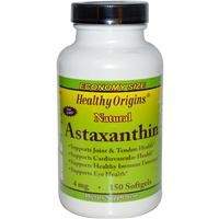 Healthy Origins Astaxanthin 4mg natural non-GMO dietary supplement 150 softgels economy size bottle