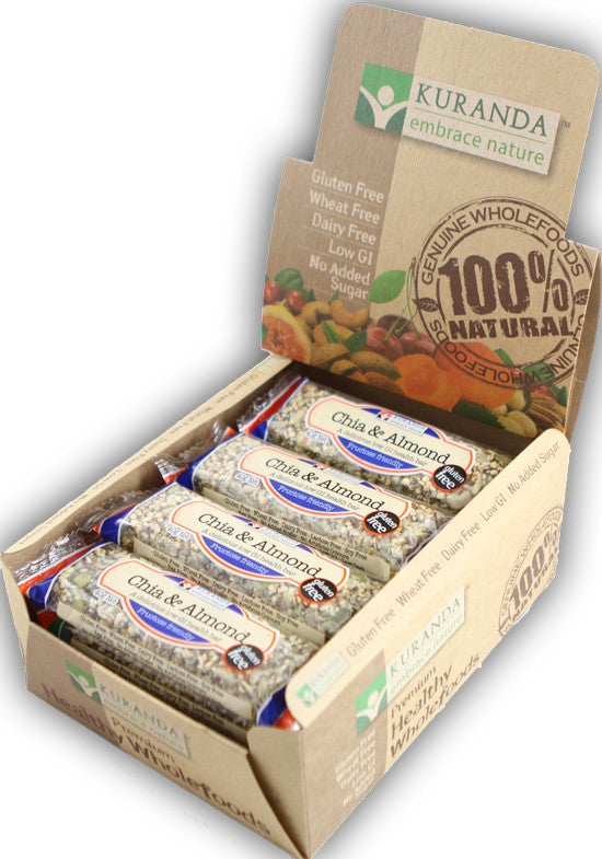 Kuranda, Natural Health Bars, Chia & Almond, 40 g X 16 Bars