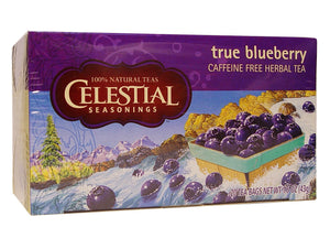 Celestial Seasonings Tea True Blueberry Caffeine Free 20 Tea Bags 43 g