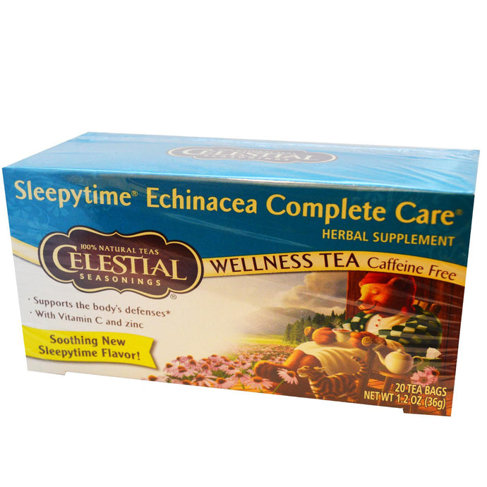Celestial Seasonings, Wellness Tea, Sleepytime Echinacea Complete Tea, Caffeine Free, 20 Tea Bags, 36 g