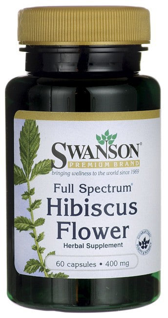 Swanson Premium Full-Spectrum Hibiscus Flower 400mg 60 Capsules