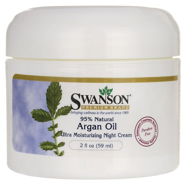 Swanson Premium Argan Oil Ultra Moisturizing Night Cream, 95% Naturals