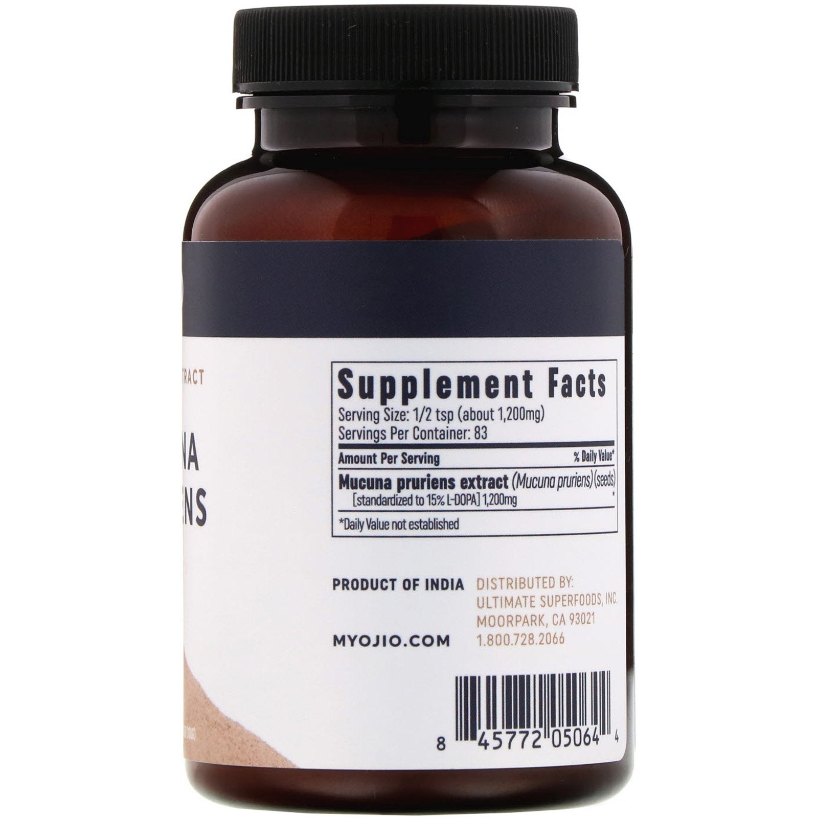 Ojio Mucuna Pruriens Powder 3.53 oz (100g)