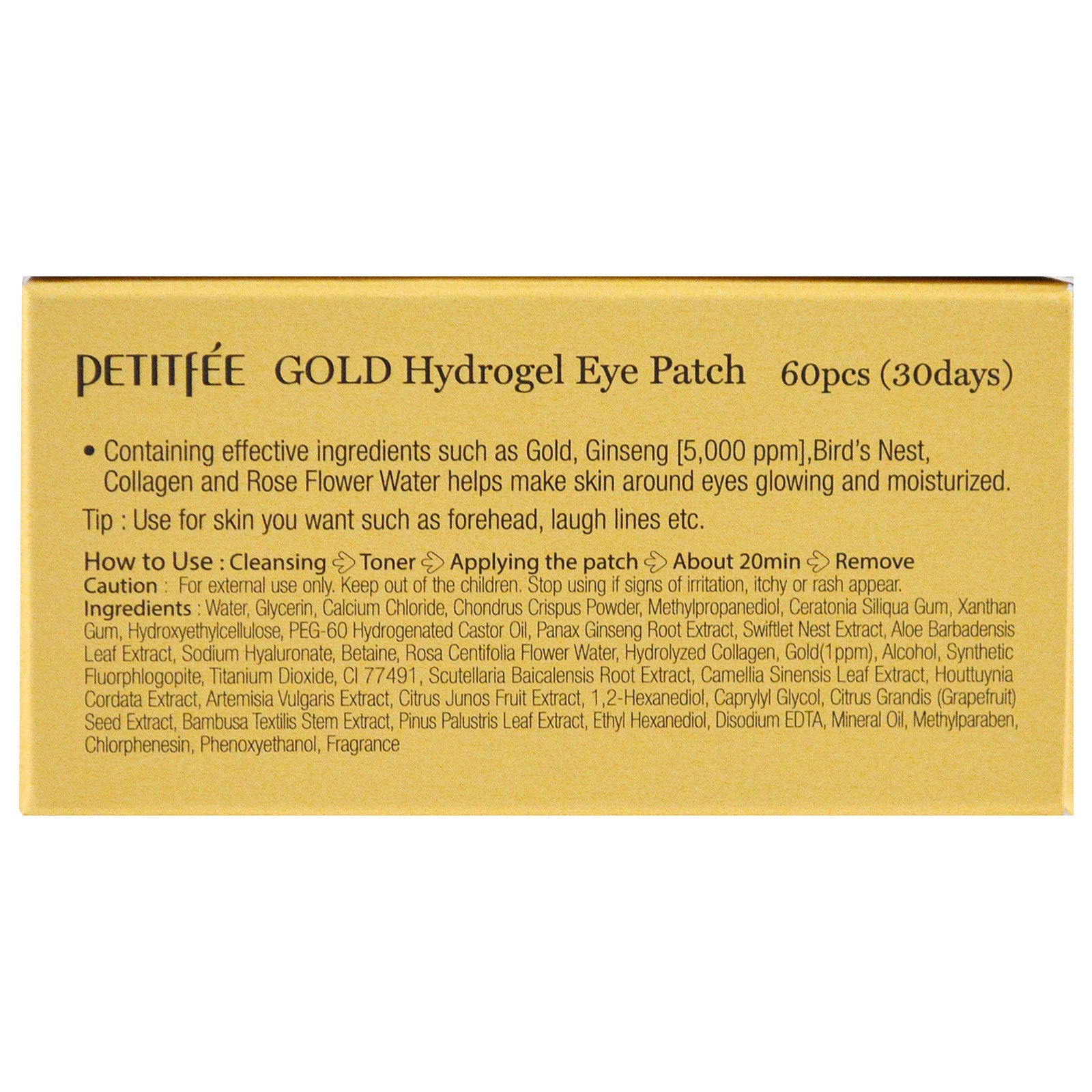 Petitfee Gold Hydrogel Eye Patch 60 Pieces
