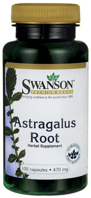 Swanson Premium Astragalus Root 470mg 100 Capsules