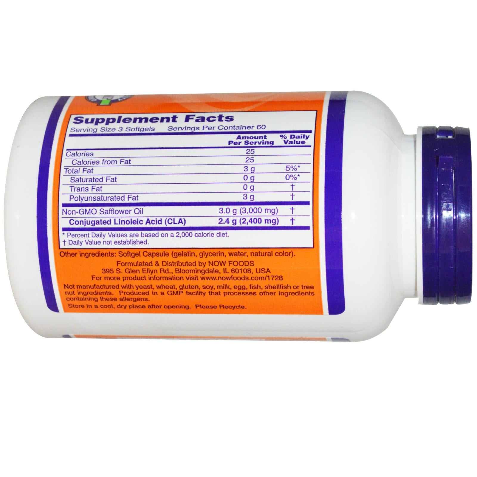 Now Foods, CLA, 800mg, 180 Softgels