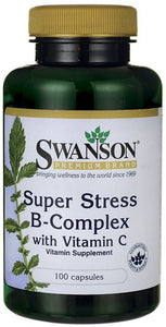 Swanson Premium Super Stress Vitamin B-Complex with Vitamin C 100 Caps