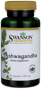Swanson Premium Ashwagandha 450 mg 100 Capsules - Herbal Supplement