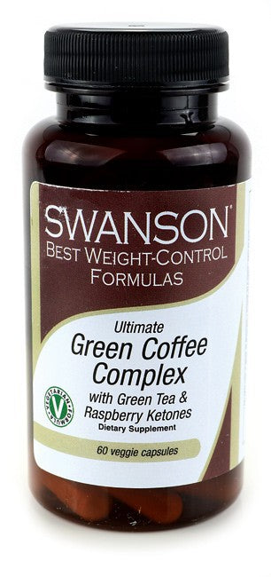 Swanson Best Weight-Control Formulas Green Coffee Complex with Green Tea & Raspberry Ketones 60 VCaps