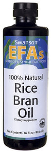 Swanson EFAs 100% Natural Rice Bran Oil 474ml - Natural Supplement