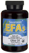 Load image into Gallery viewer, Swanson EFAs Certified Organic Extra Virgin Olive Oil Cold-Pressed 1000mg 120 Softgels