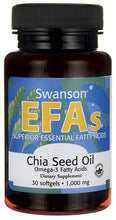 Load image into Gallery viewer, Swanson EFAs Chia Seed Oil 30 Softgels - Natural Supplement