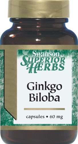 Swanson Superior Herbs Ginkgo Biloba Standardised 60mg 120 Capsules