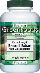 Swanson GreenFoods Formulas Extra-Strength Broccoli Extract with Glucosinolates 600 mg 120 Veggie Capsules