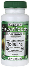 Load image into Gallery viewer, Swanson GreenFoods Formulas Certified Organic Spirulina 500mg 180 Tablets