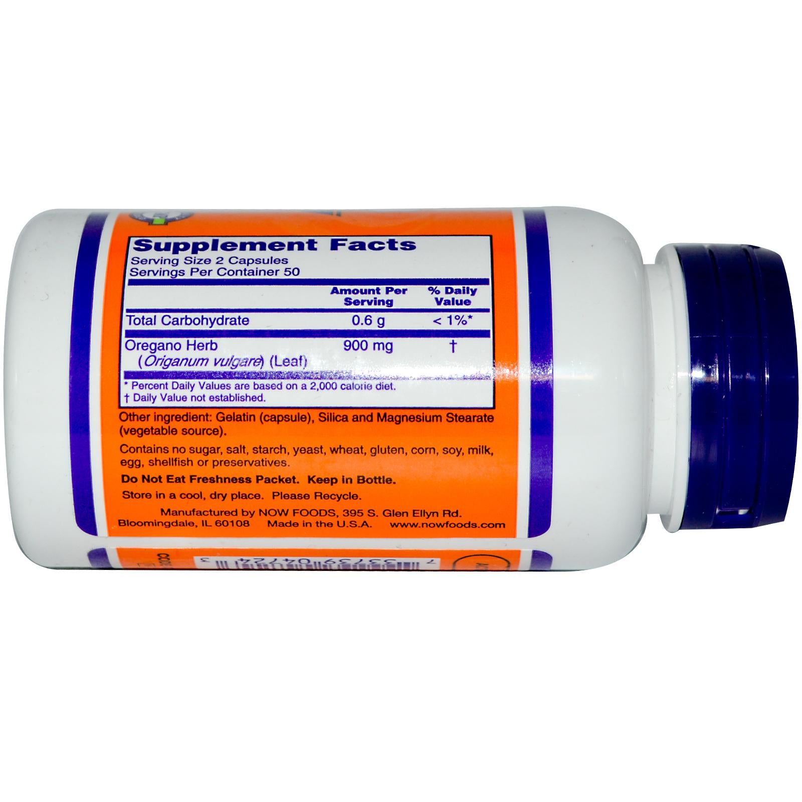 Now Foods, Oregano, 450mg, 100 capsules