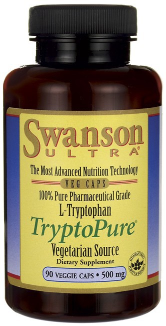 Swanson Ultra L-Tryptophan Tryptopure 100% Pure Pharmaceutical Grade 500mg 90 Veggie Capsules