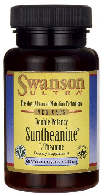 Swanson Ultra Double Potency Suntheanine L-Theanine 200mg 60 Veggie Capsules