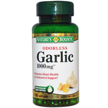 Load image into Gallery viewer, Nature&#39;s Bounty, Odorless Garlic, 1000 mg, 100 Softgels