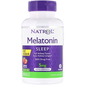 Natrol Melatonin Fast Dissolve Extra Strength Strawberry 5mg 150 Tab