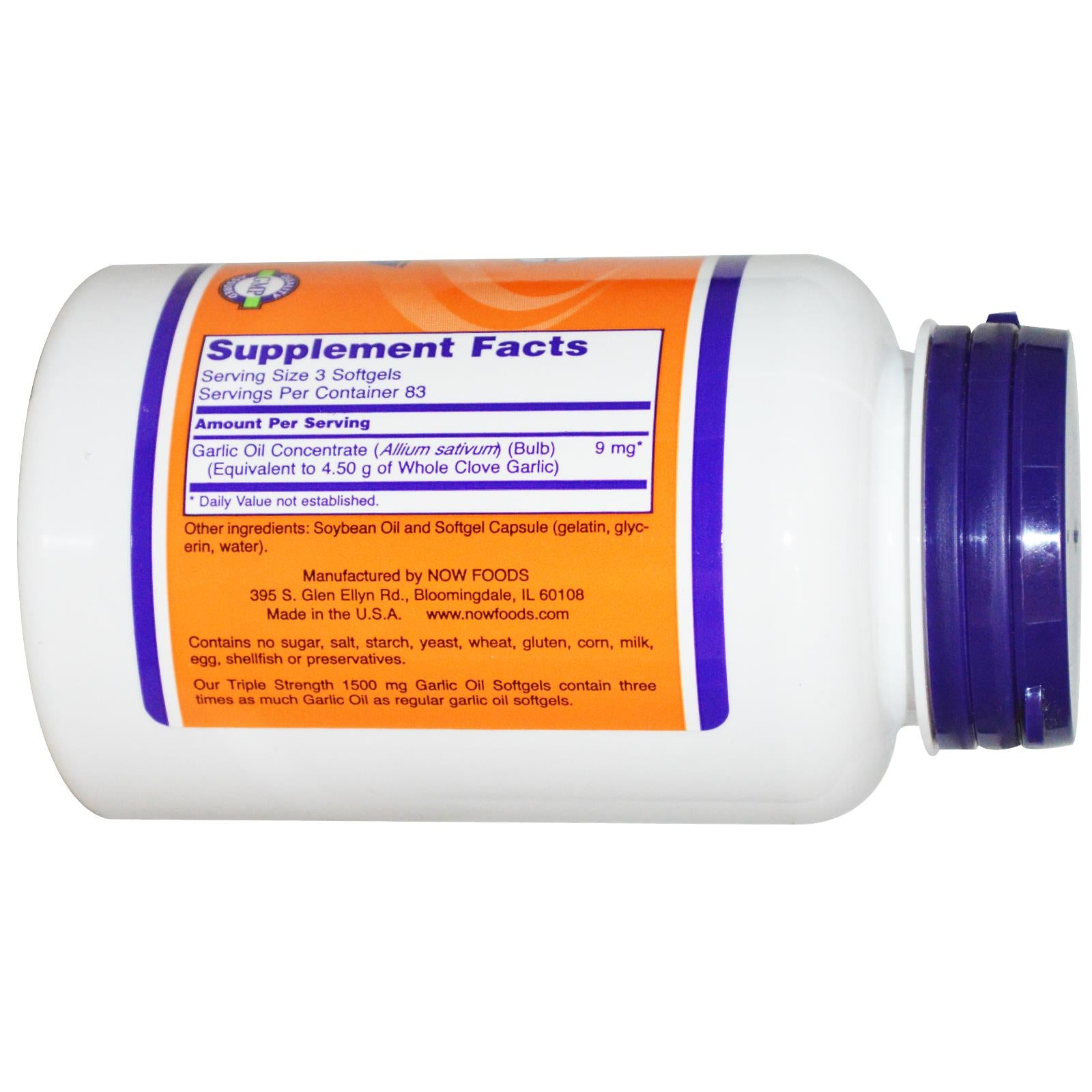 Now Foods, Garlic Oil, 1500mg, 250 Softgels ... VOLUME DISCOUNT