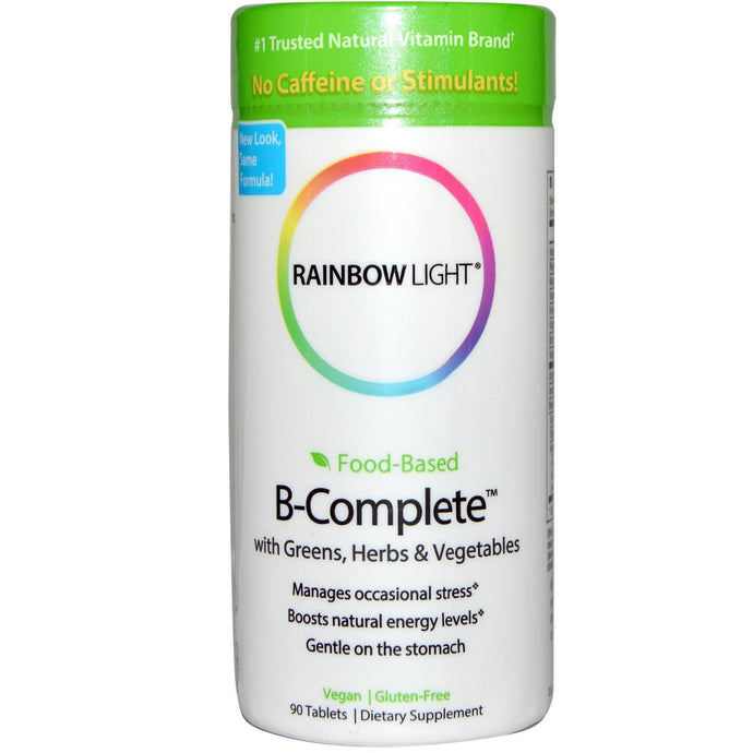Rainbow Light, Food-Based B-Complete with Green, Herbs & Vegetables, 90 Tablets
