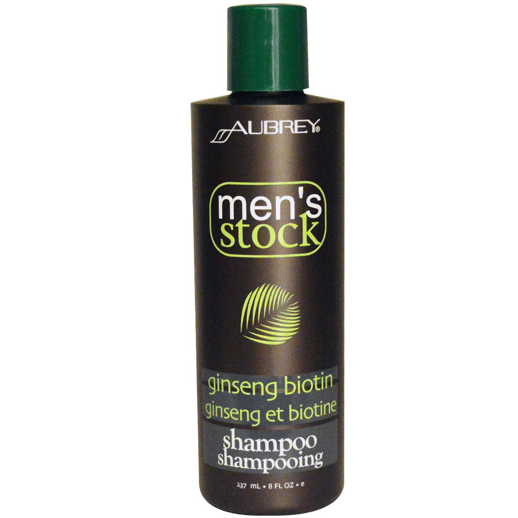 Aubrey Organics, Men's Stock, Shampoo, Ginseng Biotin, 237 ml