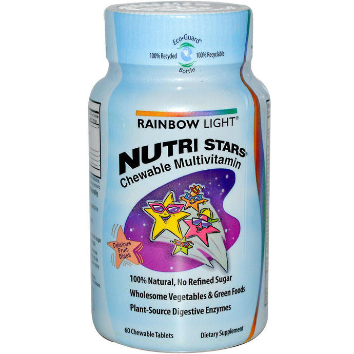 Rainbow Light Nutri Stars Chewable Multivitamin Fruit Blast 60 Chewable Tablets