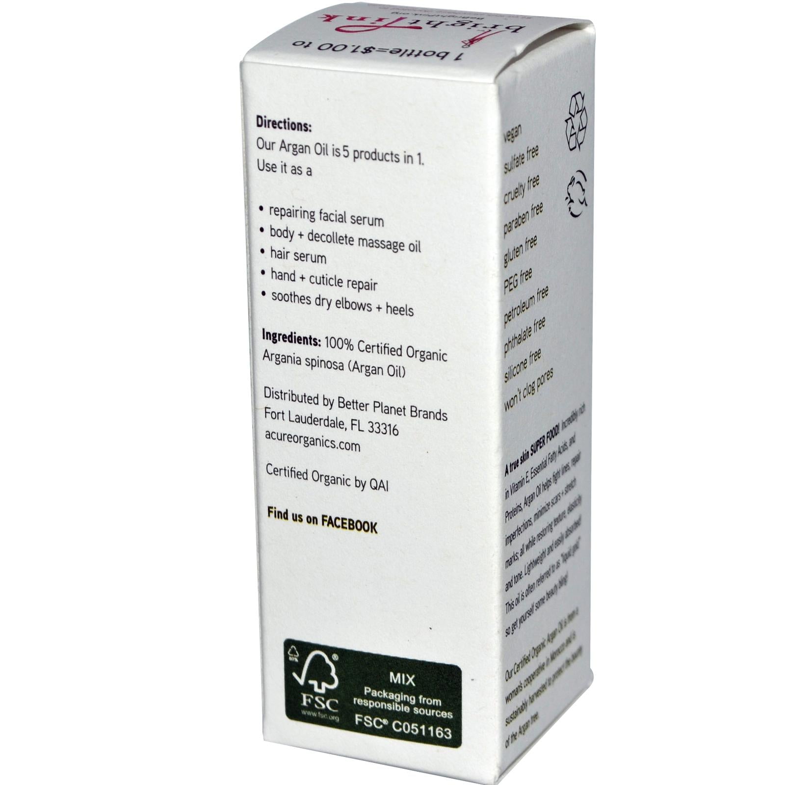 Acure Organics, 100% Certified Organic Morroccan, Argan Oil Treatment, All Skin Types, 30ml