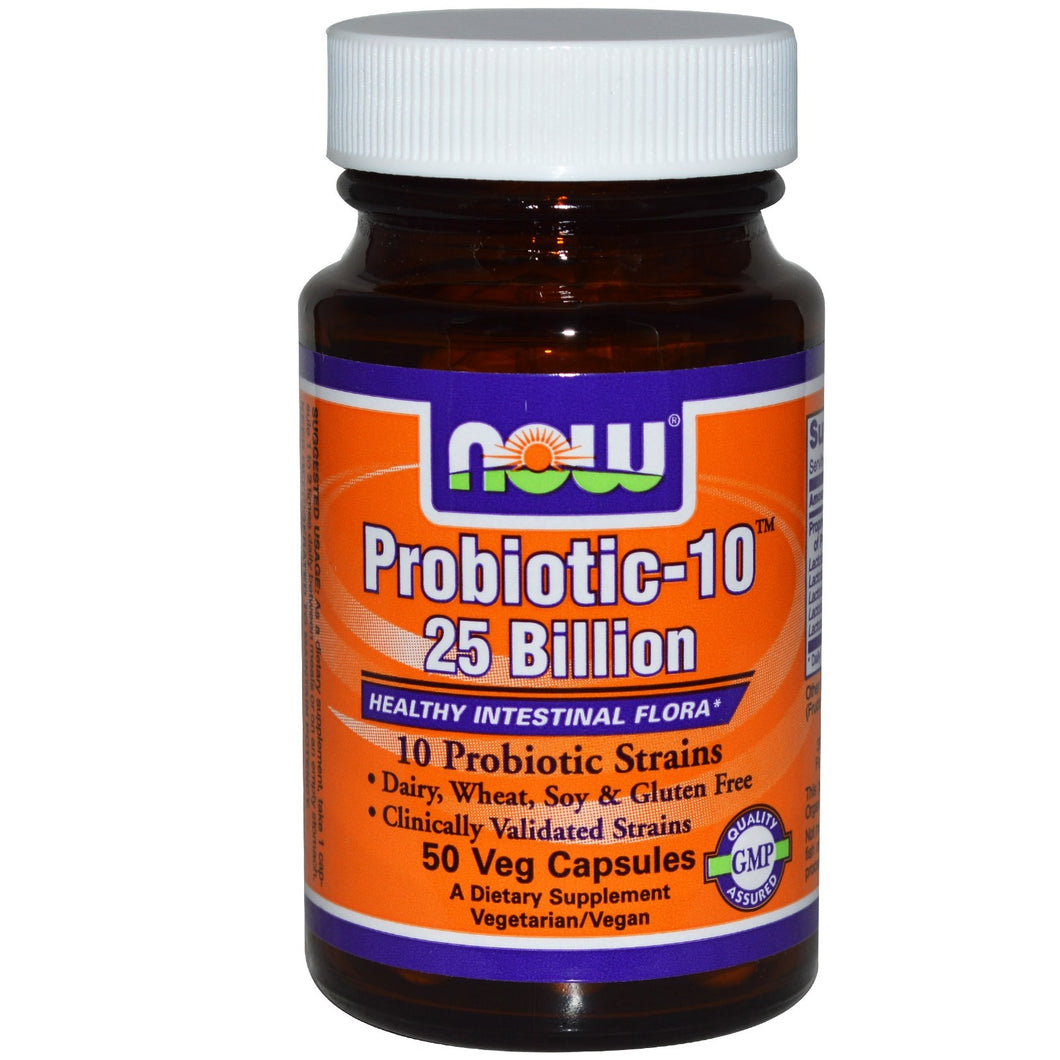 Now Foods Probiotic-10 25 Billion 50 Veggie Caps - Dietary Supplement