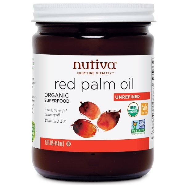 Nutiva Organic Red Palm Oil Unrefined 15 fl oz (444ml)