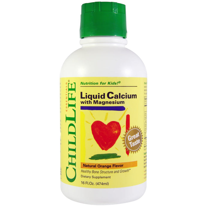ChildLife Essentials Liquid Calcium with Magnesium Natural Orange Flavor 16 fl oz (474ml)