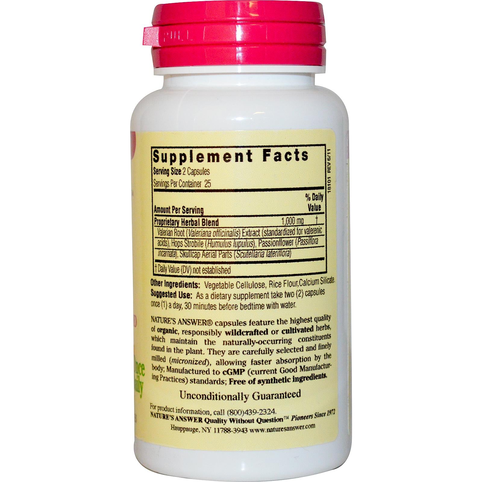 Nature's Answer, Slumber, 50 Veggie Caps