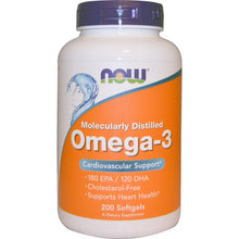 Load image into Gallery viewer, Now Foods Omega-3 Cardiovascular Support 200 Softgels