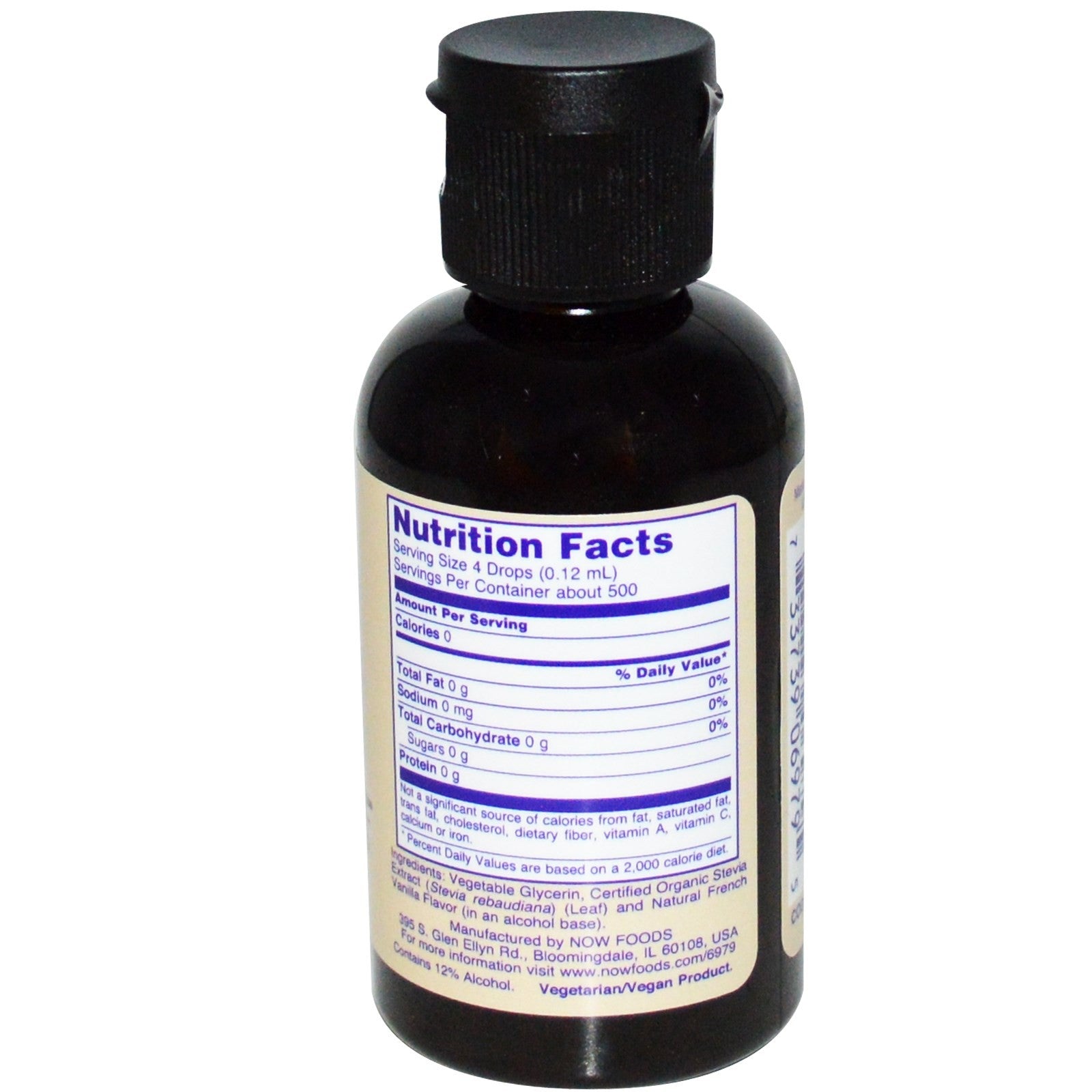 Now Foods Better Stevia Liquid Sweetener French Vanilla 2 fl oz (60ml)