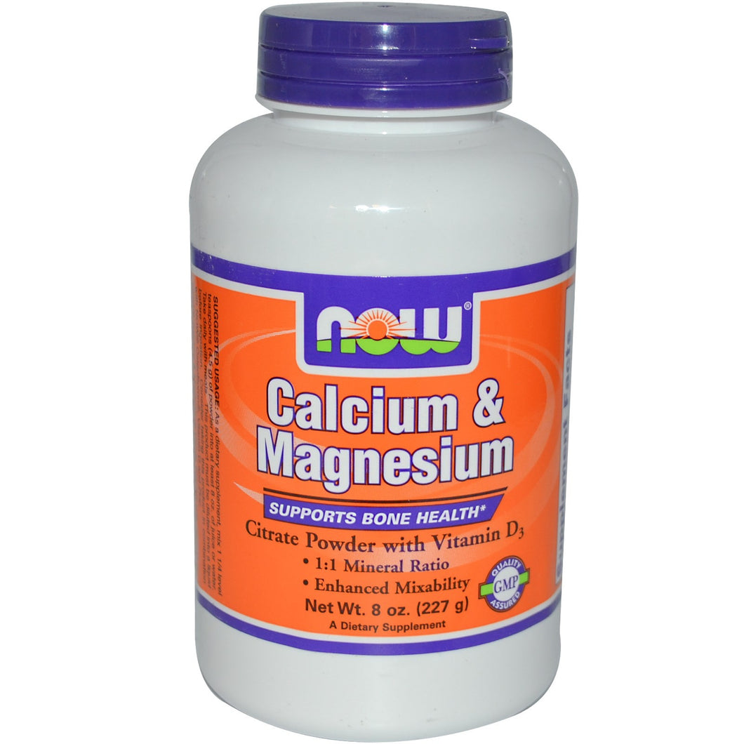 Now Foods Calcium & Magnesium High Absorption 8 oz (227g)