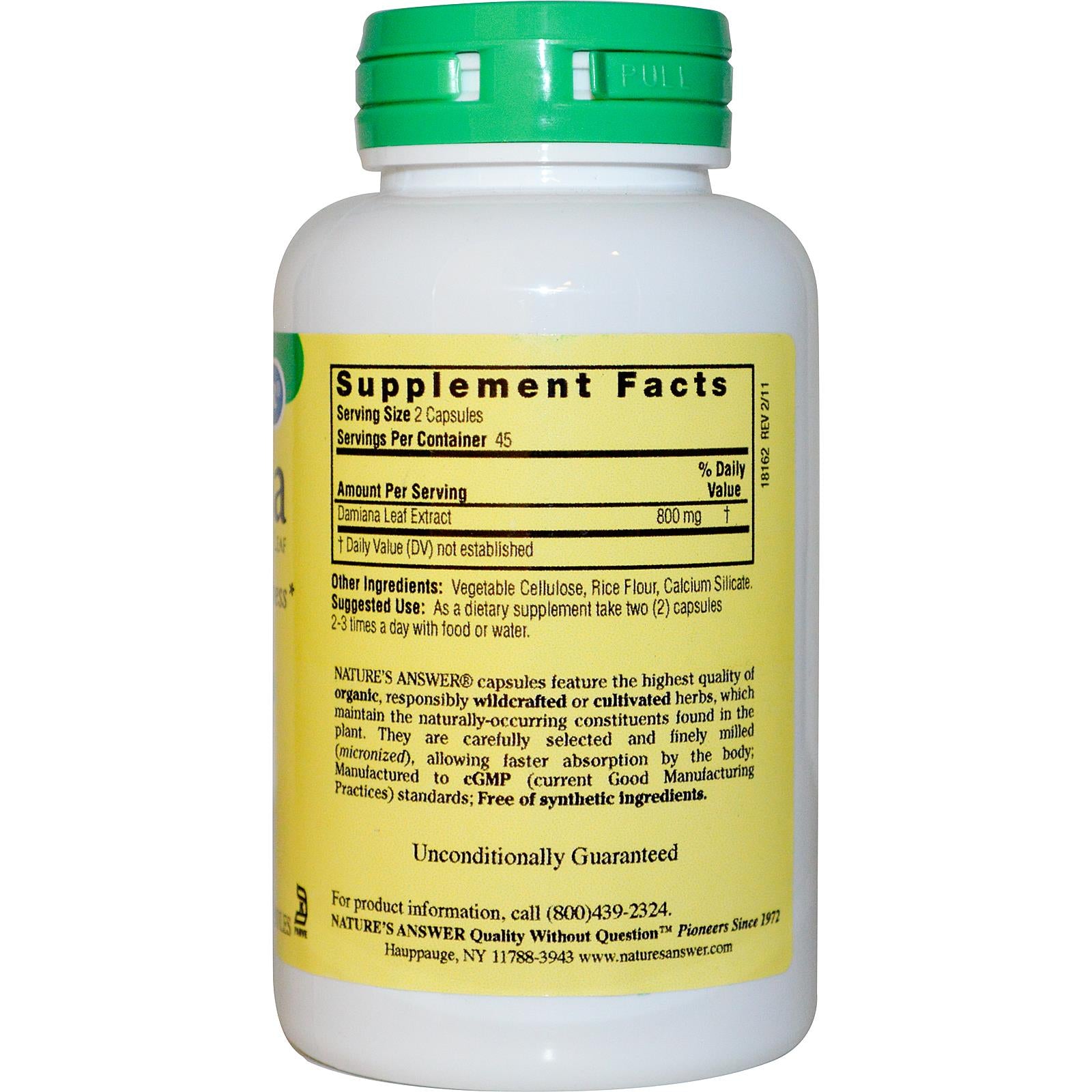 Nature's Answer, Damiana Leaf, 90 Veggie Caps