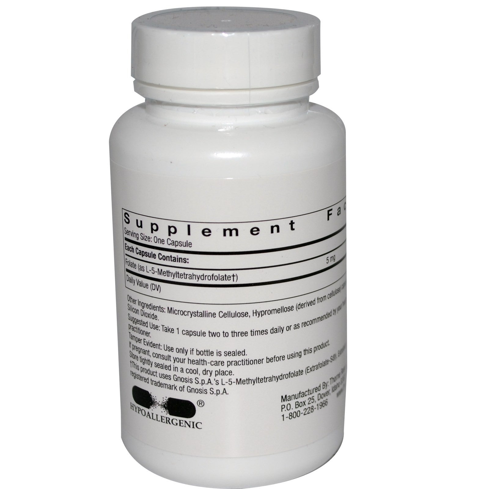 Thorne Research 5-MTHF 5mg 60 Veggie Caps