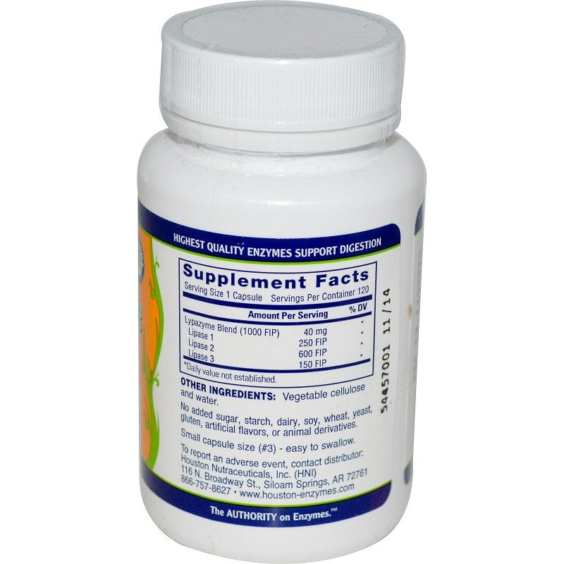 Houston Enzymes Lypazyme 120 Capsules